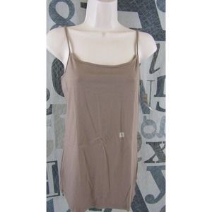 New LOFT Light Chocolate Brown Cami Top Women Large Stretch Adjustable Strap $23